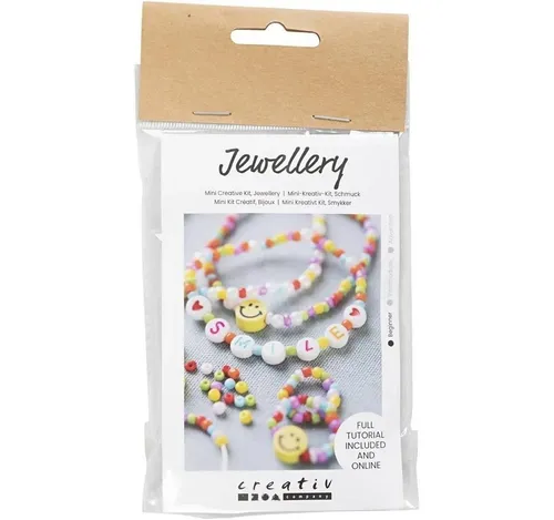 creativ company Kreativset Jewellery Mini-Kreativ-Kit, Schmuck, mit Anleitung und Video-Tutorial