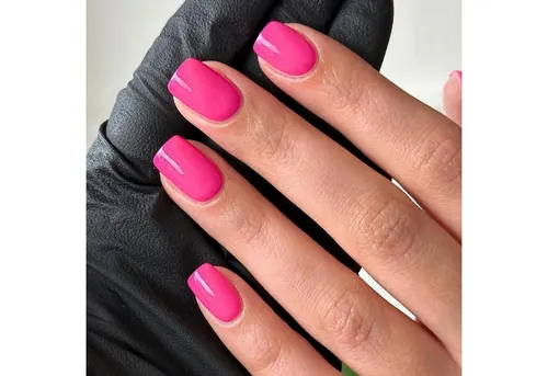 LuxusKollektion Kunstfingernägel Kunstnägel Squoval Kurz Neon Rosa Glossy AZ3
