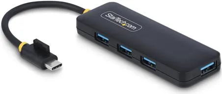 StarTech.com 4-Port USB-C Hub: Kompakter USB 3.0 Multi-Port Splitter - USB-Hub mit 4 Anschlüssen, busbetrieben und ideal für unterwegs; ermöglicht das gleichzeitige Anschließen mehrerer Geräte ohne externes Netzteil.