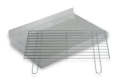 60x40cm Set Grillgitter 4mm & Kohlerost Kamin BBQ Feuerrost Ersatz Rost Kohle
