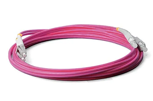 LWL Glasfaser-Kabel – 2m OM4 LC/UPC auf SC/UPC Stecker, Duplex 50/125 Patchkabel – Lichtwellenleiter 2 Meter