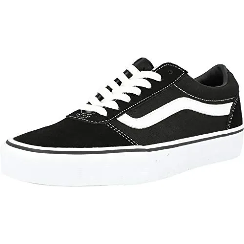 Vans Herren Ward Sneaker, Schwarz 46 EU - Herren-Sneaker von Vans: Komfortable Low-Top-Sneaker mit gepolstertem Knöchelbereich und weicher Dämpfung für den ganzen Tag. Ideal für Freizeit und Büro.