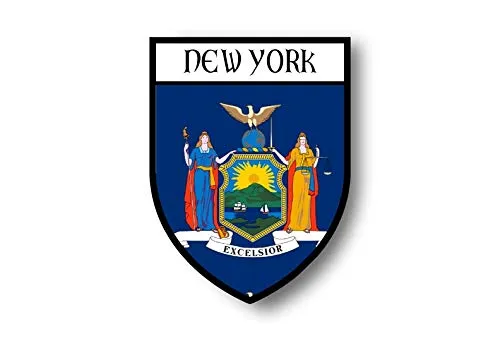 Akachafactory Aufkleber Sticker autoaufkleber Wappen Schild Flagge flaggen Fahne usa New York
