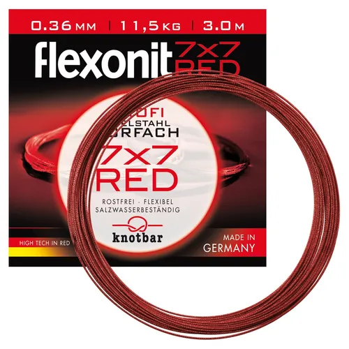 FLEXONIT Red Stahlvorfach 7x7 von flexonit