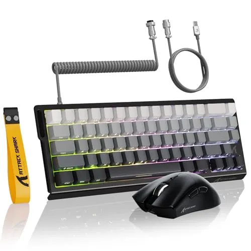 MAMBASNAKE ATTACK SHARK X68 HE Rapid Trigger-Tastatur & R1-Maus