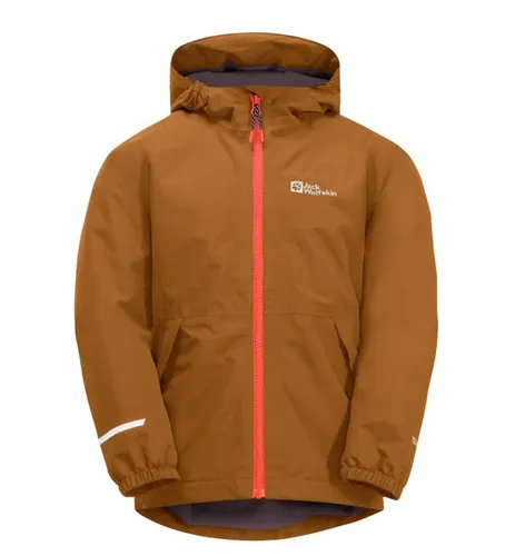 Jack Wolfskin Unisex Kinder Snowy Days - Wetterfeste Isolationsjacke - Windbreaker für Kinder mit weichem Fleece-Futter, wasserdicht und atmungsaktiv, ideal für kalte Tage mit reflektierenden Details und praktischen Hüfttaschen.