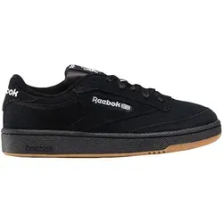 Reebok Unisex Club C 85 Sneaker - Cblack Ftwwht Rbkle3, 37.5 EU - Herren-Sneaker mit strapazierfähigem Glattleder, dämpfender Schaumstoff-Zwischensohle und robuster Gummi-Außensohle für optimale Traktion.