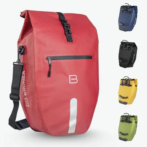 Bronea® Gepäckträgertasche für Fahrrad in rot von Bronea