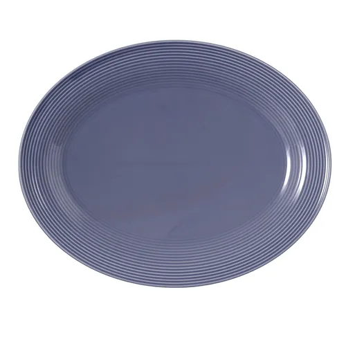 Seltmann Beat Color Glaze Servierplatte oval 35 x 28 cm - Elegante Servierplatte aus robustem Porzellan in Fliederblau, ideal für Hauptgerichte und Desserts. Pflegeleicht, spülmaschinenfest und perfekt für jeden Anlass.