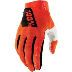 100% Ridefit Fahrrad Handschuhe XL - Weiss-Orange für Männer - Motorradhandschuhe mit dünner, perforierter Innenhand aus Clarino-Leder für hohen Komfort und atmungsaktiven Polymesh-Fingern für optimale Luftzirkulation.