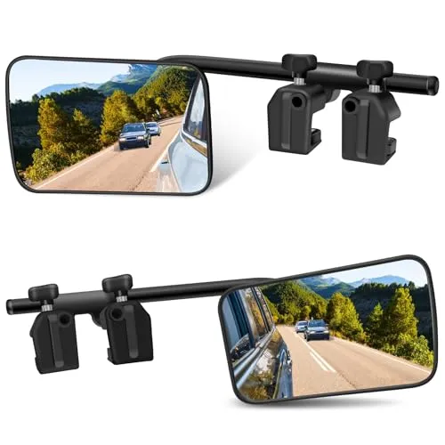 semai Wohnwagen Spiegel Auto Rückspiegel Zusatzspiegel Außen Wohnwagen Außenspiegel 360° Einstellbar Caravanspiegel für Wohnmobile und Gängigen Fahrzeugtypen(2 Stück)