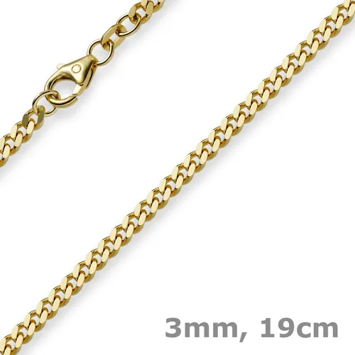 Schmuck Krone Goldarmband 3mm Panzerarmband aus 585 Gelbgold - Elegantes 3mm Panzerarmband aus 585 Gelbgold, 19cm lang. Massiv und glänzend, ideal für jeden Anlass. Hochwertiger Karabinerverschluss für sicheren Halt.