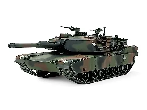 Tamiya US M1A1 Abrams Ukraine 300025216 - 1:35 Modellbausatz des legendären M1A1 Abrams Panzers, ideal für Militär-Enthusiasten und Modellbauer.