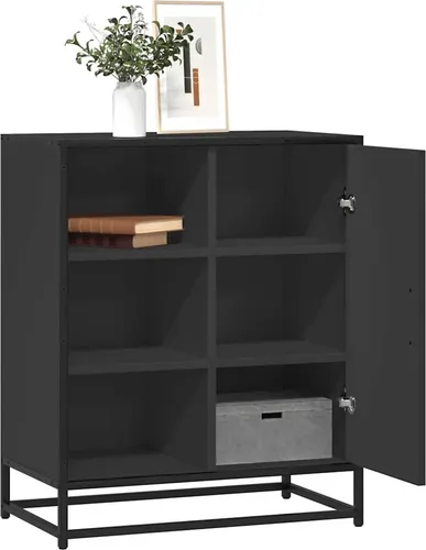 vidaXL Sideboard Schwarz 62x35x76 cm in schwarz von vidaXL