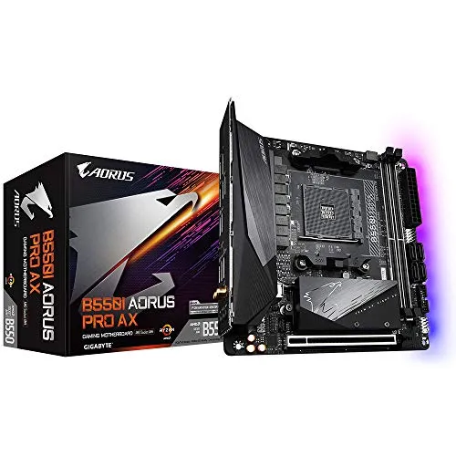 GIGABYTE B550I AORUS PRO AX - Mini-ITX Motherboard für AMD AM4 CPUs, 8-phasige Digital VRM und innovative Kühlung für höchste Performance