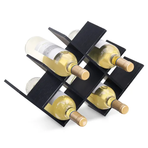 Navaris Weinregal aus Bambus - 8 Flaschen Halter - Weinregal aus hochwertigem Bambus, bietet Platz für 8 Flaschen und überzeugt durch modernes Design und einfache Montage für jede Einrichtung.