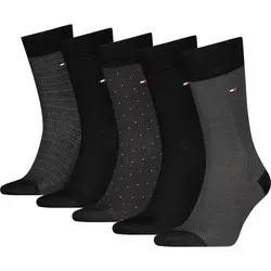 TH MEN SOCK 5P GIFTBOX HERRINGBONE DOT in schwarz von Tommy Hilfiger