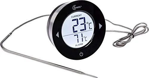 Sunartis digitales Küchen-/Bratenthermometer ME217, schwarz - Kochthermometer mit präziser Temperaturmessung, ideal für perfekte Garergebnisse in der Küche oder beim Grillen.