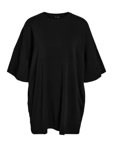 Noisy may NMMOCCA 2/4 BOXY TEE DRESS - Modische Bluse in Loose Fit, aus atmungsaktivem Jersey mit Rundhals und kurzen Ärmeln, perfekt für lässige Looks.