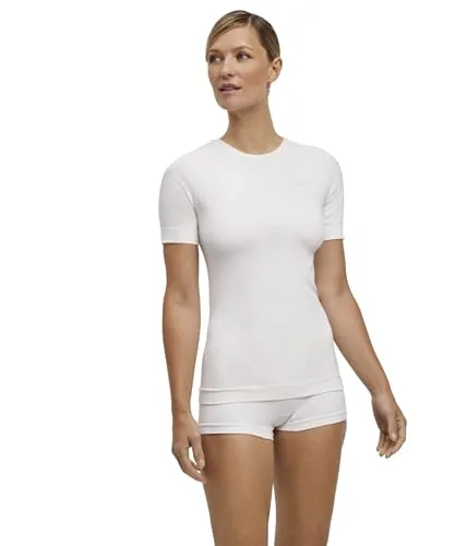 FALKE Damen Baselayer-Shirt Warm Round Neck - Funktionsunterwäsche aus recyceltem Material, schnelltrocknend mit Wärmezonen für Kälte- und Feuchtigkeitsschutz. Ideal für Outdoor-Aktivitäten wie Tennis, Laufen oder Wandern.
