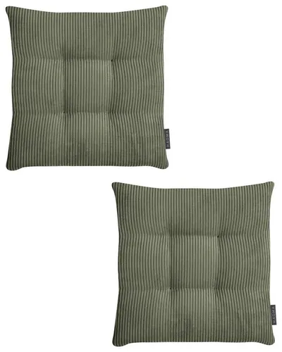 Magma Heimtex Stuhlkissen 2er Set Inga - Stuhlkissen 2er Set, ca. 35x35x5 cm, aus strapazierfähigem Cordstoff für optimalen Sitzkomfort und elegantes Design – ideal für Esszimmer, Büro oder Garten.