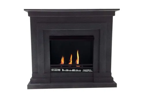 GELKAMIN ETHANOLKAMIN KAMIN FIREPLACE MODELL BERLIN Deluxe Royal Granit dunkel - Eleganter Gel-Kamin aus lackiertem MDF in Granit dunkel, ideal für Wohnzimmer und mehr. Made in Germany, sorgt für gemütliche Atmosphäre ohne Rauch.