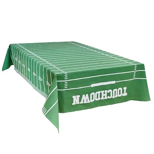 40YARDS American Football Tischdecke aus 100% Baumwolle im Spielfeld Design als Deko für Football Partys