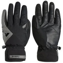 Zanier Winterhandschuhe Saalbach.GTX – Winddicht & Wasserdicht, Schwarz/Silber, Größe 8