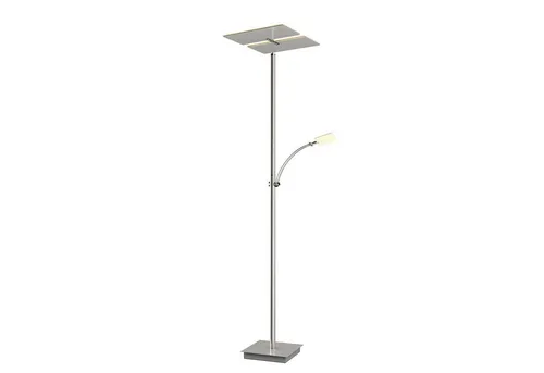 Lucande LED Stehlampe 'Parthena' dimmbar - Moderne Standleuchte aus Aluminium, energiesparend mit dimmbarem Licht für eine gemütliche Atmosphäre. Ideal für Wohnzimmer und Esszimmer.