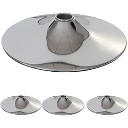4er-Set Fußplatte für Barhocker und Loungesessel, Chromoptik Ø 41cm