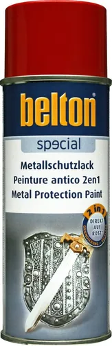 Metallschutzlack 2 in 1 Rostschutz u.Lack Spray Feuerrot Belton 400ml 323655