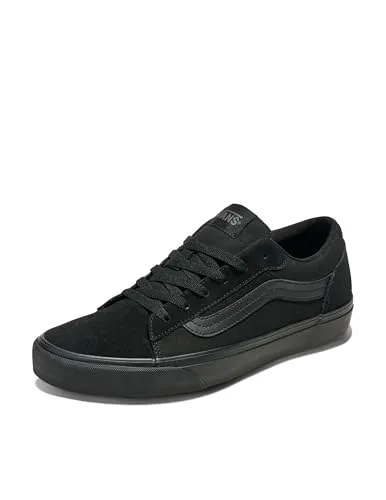 Vans Herren Vero Ls Sneaker Schwarz 41 EU - Stylische Sneakers mit gepolsterter Zehenpartie und Kragen für optimalen Komfort. Der dekorative genähte Seitenstreifen hebt das besondere Design hervor.