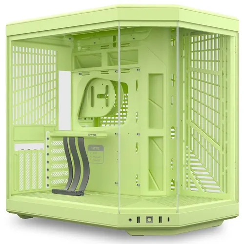 HYTE Y70 PC-Gehäuse - Midi-Tower mit Tempered Glass in Matcha Milk - Elegantes E-ATX-Gehäuse mit vertikaler GPU-Montage, hervorragender Kühlung durch bis zu 10 Lüfter und Dual-Chamber-Design.