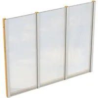 SKANHOLZ Carport-Seitenwand, braun (eiche hell) - Außenanbau mit 10 mm starken Polycarbonatplatten, ideal für freistehende Terrassenüberdachungen und robust aus Konstruktionsvollholz gefertigt.