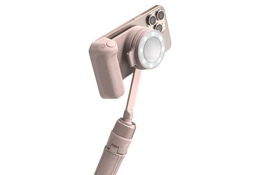 ShiftCam SnapGrip Creator Kit - Pink, 3-in-1 Zubehör für Content-Ersteller - Handy-Stative und kreatives Zubehör, ideal für Geschichtenerzähler mit magnetischem Batteriegriff, Selfie-Stick und LED-Ringlicht für professionelle Aufnahmen.