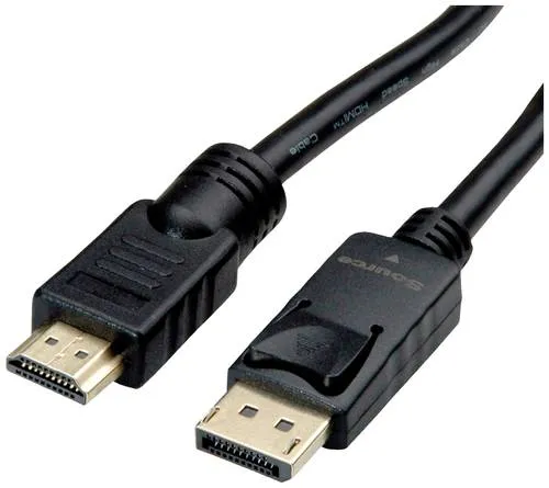 ROLINE DisplayPort Kabel DP - UHDTV, 10 m - Multimedia Video Kabel für gestochen scharfe Bild- und Tonwiedergabe bis 3840x2160 @60Hz, ideal für den Anschluss von HDMI-Monitoren an DP-Grafikkarten.