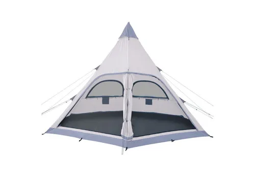 Skandika Tipi Zelt Hetta 460 Protect | Geräumiges Familienzelt für 6 Personen mit 3 m Stehhöhe - Familienzelt mit 3000 mm Wassersäule und UV 50+ Schutz, ideal für komfortables Camping und Glamping im Freien.