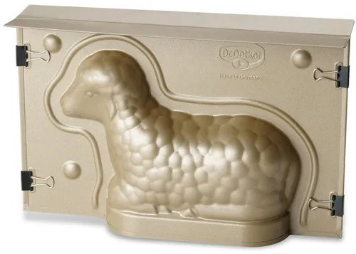 Dr. Oetker Küchenhelfer Backform Lämmchen, Vollbackform Lämmchen klein, 3D Osterbackform, 6 x 23,5 x 15 cm