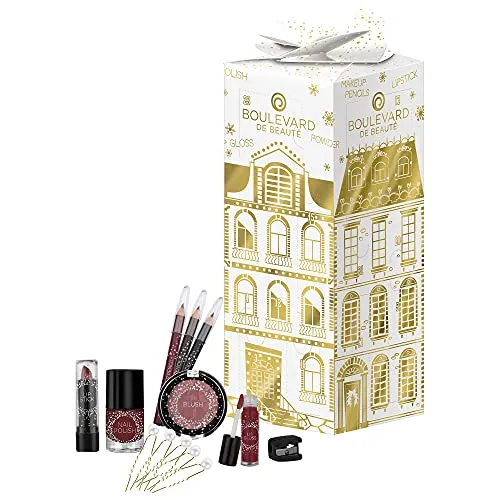 Boulevard de Beaut - Kosmetik-Adventskalender, 24 Make-Up Überraschungen in edler Box, perfekte Geschenk-Idee für Mädchen und Frauen