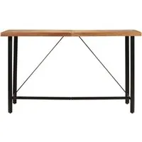 vidaXL Bartisch 180x70 cm - Massivholz Akazie und Eisen - Barmöbel für gesellige Abende: Robuster Bartisch aus massivem Akazienholz mit stabilem Eisengestell, ideal für Wein und Snacks mit Freunden.