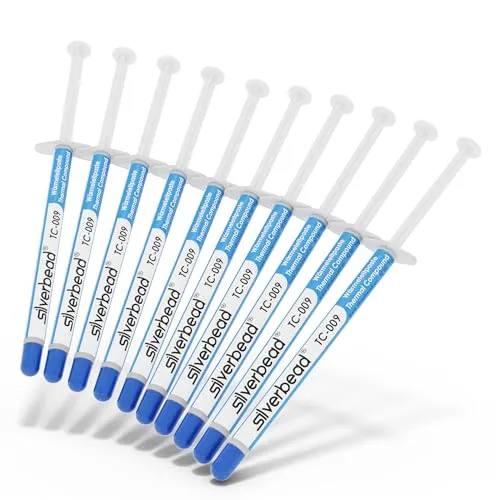 Silverbead Wärmeleitpaste [10 Stück] Hochleistungs Thermische Thermal Paste Grease Compound TC-009 | für alle CPU Kühler PC GPU LED SMD IC Heatsink Kühlkörper Wasserkühlung Notebook & Laptop PS4
