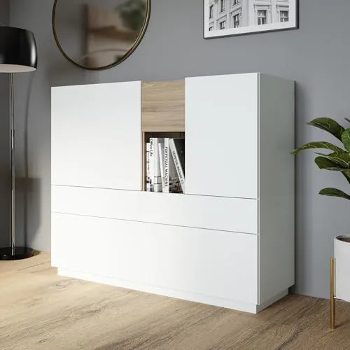 FORTE Highboard LEWISVILLE 3-trg. in grau von Forte