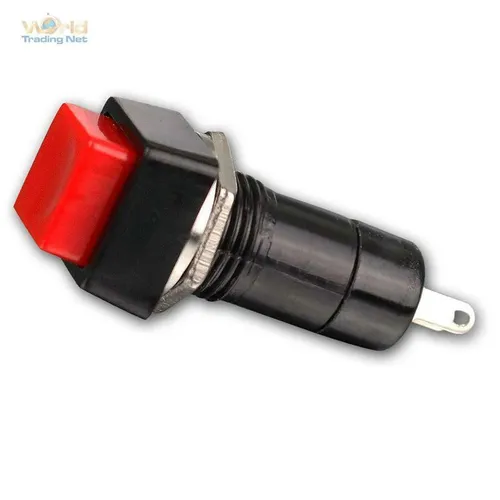 10x Drucktaster eckig rot 17x40mm 1-polig Push-ON Taster Scließer
