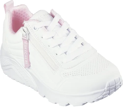 Skechers Street Girls Sneaker, White Synthetic/Trim, 43 EU - Sneaker mit Komfort-Einlegesohle und flexibler Traktions-Laufsohle für optimalen Halt und Dämpfung beim Laufen.