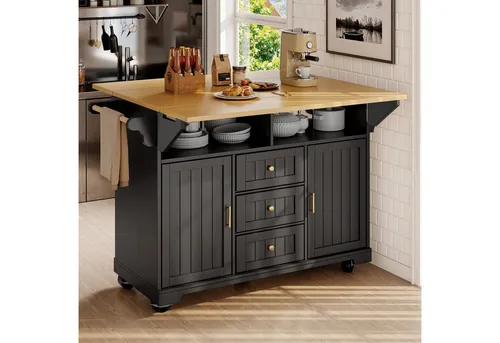 Kücheninsel mit Rollen und Stauraum