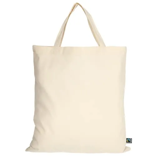 10er | 100er | 250er Pack Fairtrade Baumwolltasche in beige von TEXXILLA