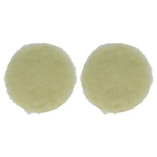 vhbw 2X Polierscheibe, Polierschwamm kompatibel mit Festool ETS 125 Exzenter- & Schwingschleifer - 12,5 cm Arbeitsdurchmesser, 16 g, beige