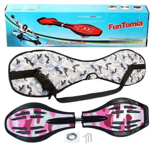 FunTomia Waveboard Waveboard mit Mach1 ABEC-9 Kugellager, LED Rollen & Tragetasche