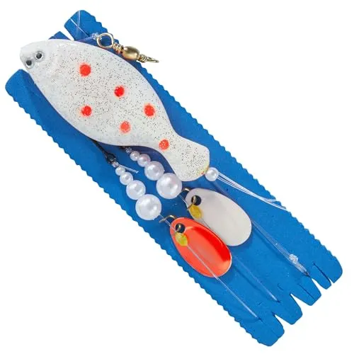 Balzer Inliner Plattfisch-Blinker - Meeresvorfach, Gewicht:40g, Farbe:Louminous-Weiss-Orange