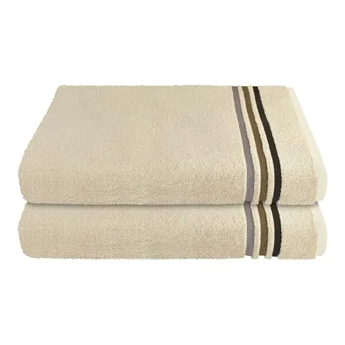 Schiesser Frottier Duschtuch Skyline Color 2er Set | 100% Baumwolle - Duschtücher aus nachhaltiger Produktion, saugstark und weich, ideal für Allergiker, 70x140cm, farbecht und langlebig.